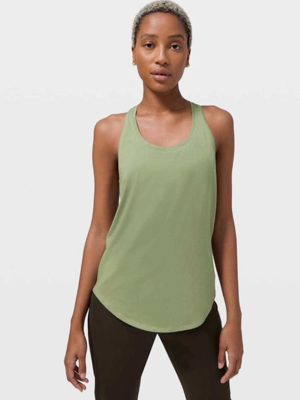 Lululemon Sage Green Razorback Tank Top Size 12  Crispy Rip Tag attached